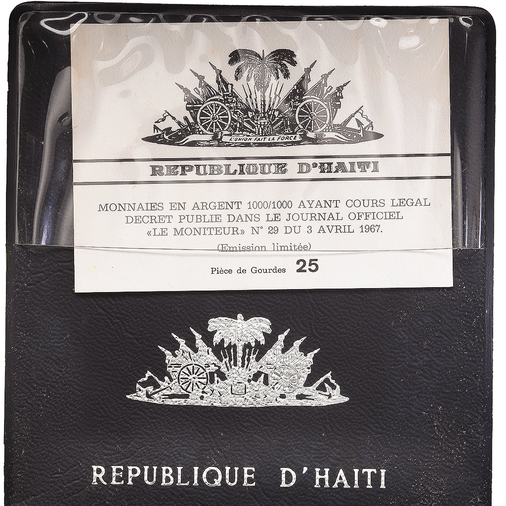 Haiti, 25 Gourdes, l'Art Haïtien, 1967, Caracas, FS, Argento, SPL, KM:67.1