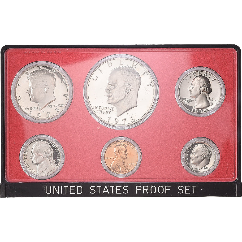 Estados Unidos da América, Dwight D. Eisenhower, Set 1 Cent - 1 Dollar, 1973