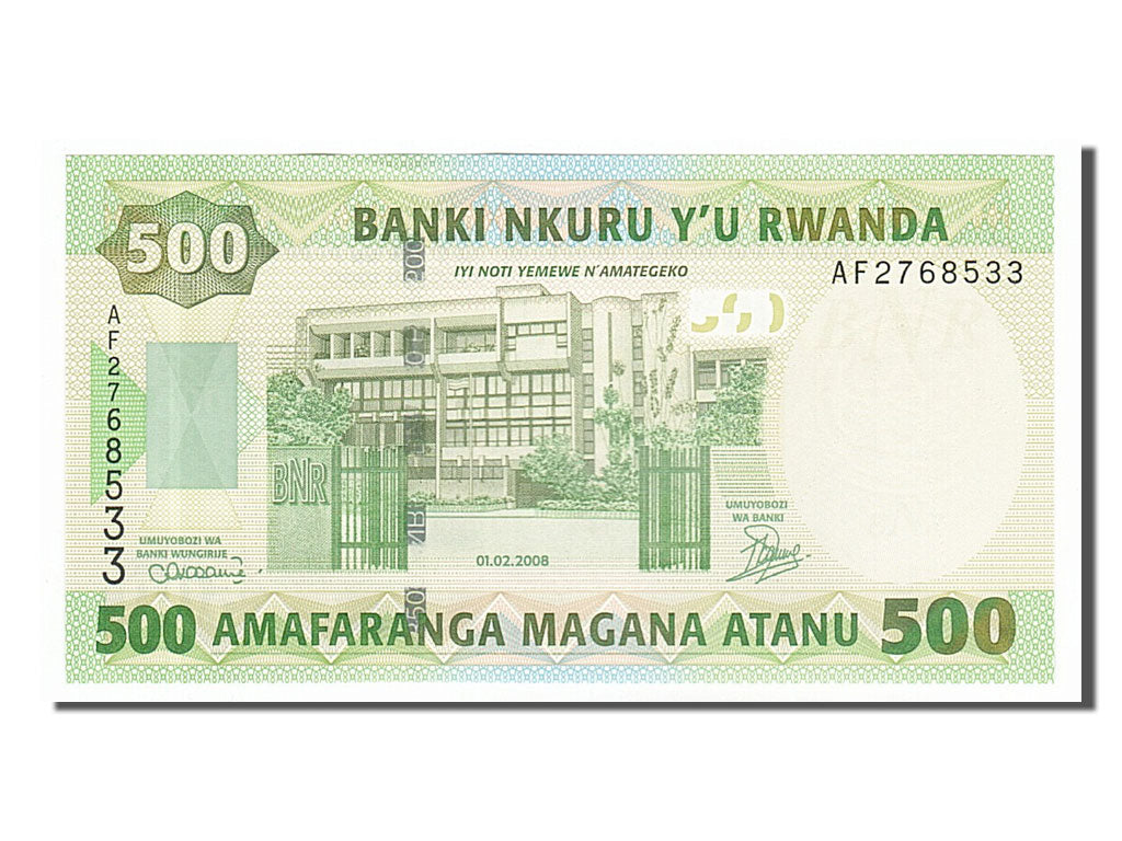Banknote, Rwanda, 500 Francs, 2008, 2008-02-01, UNC(65-70)