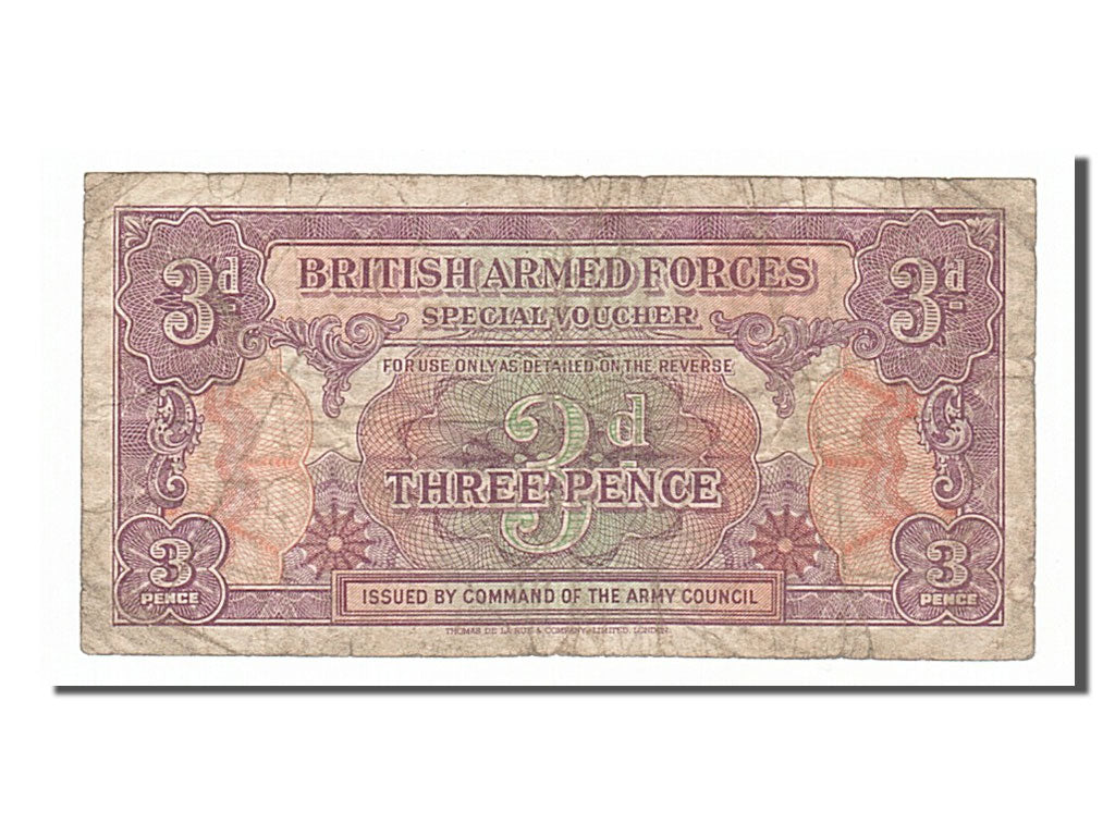 Billete, 3 Pence, 1946, Gran Bretaña, BC