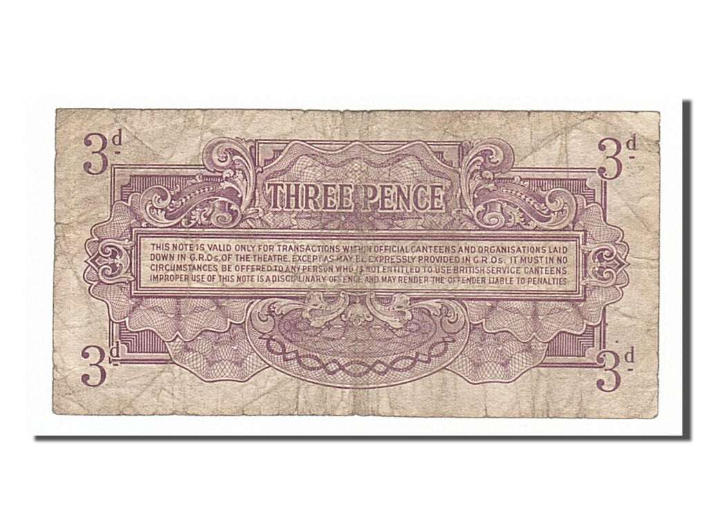 Billete, 3 Pence, 1946, Gran Bretaña, BC