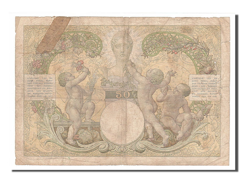 Banknote, Madagascar, 50 Francs, 1937, F(12-15)