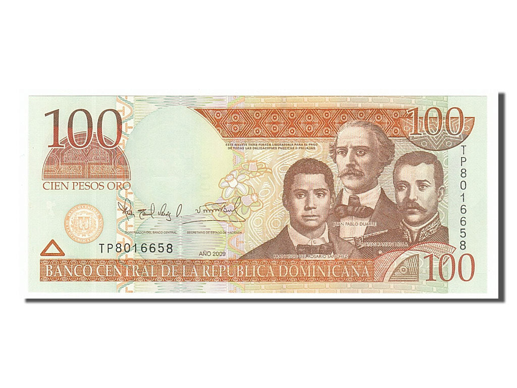 Banknot, Republika Dominikany, 100 Pesos Oro, 2009, UNC(65-70)
