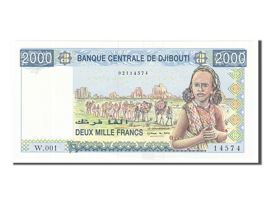 Geldschein, Dschibuti, 2000 Francs, 2005, UNZ