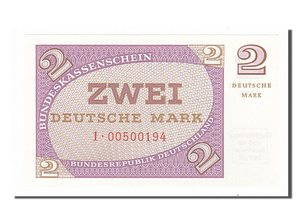 Banknote, GERMANY - FEDERAL REPUBLIC, 2 Deutsche Mark, 1967, UNC(65-70)