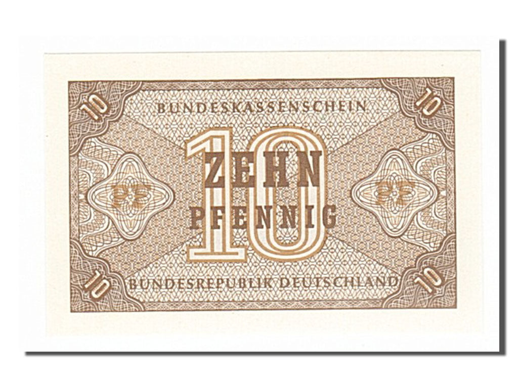 Geldschein, Bundesrepublik Deutschland, 10 Pfennig, 1967, UNZ