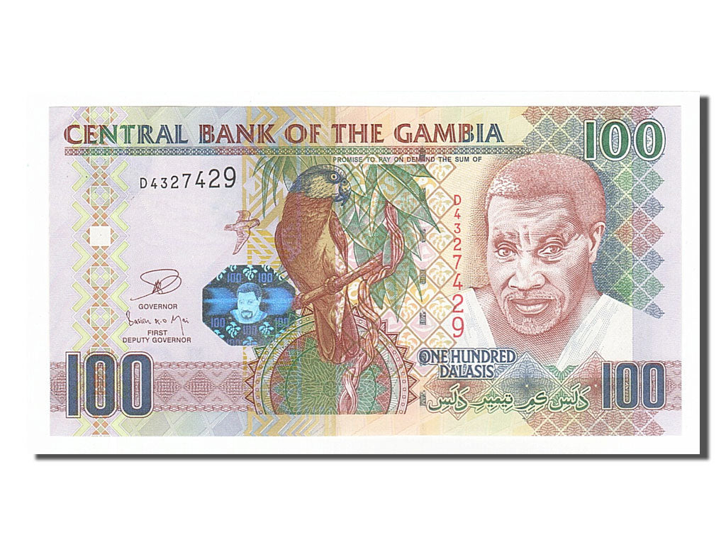 Banconote, Gambia, 100 Dalasis, 2001, FDS