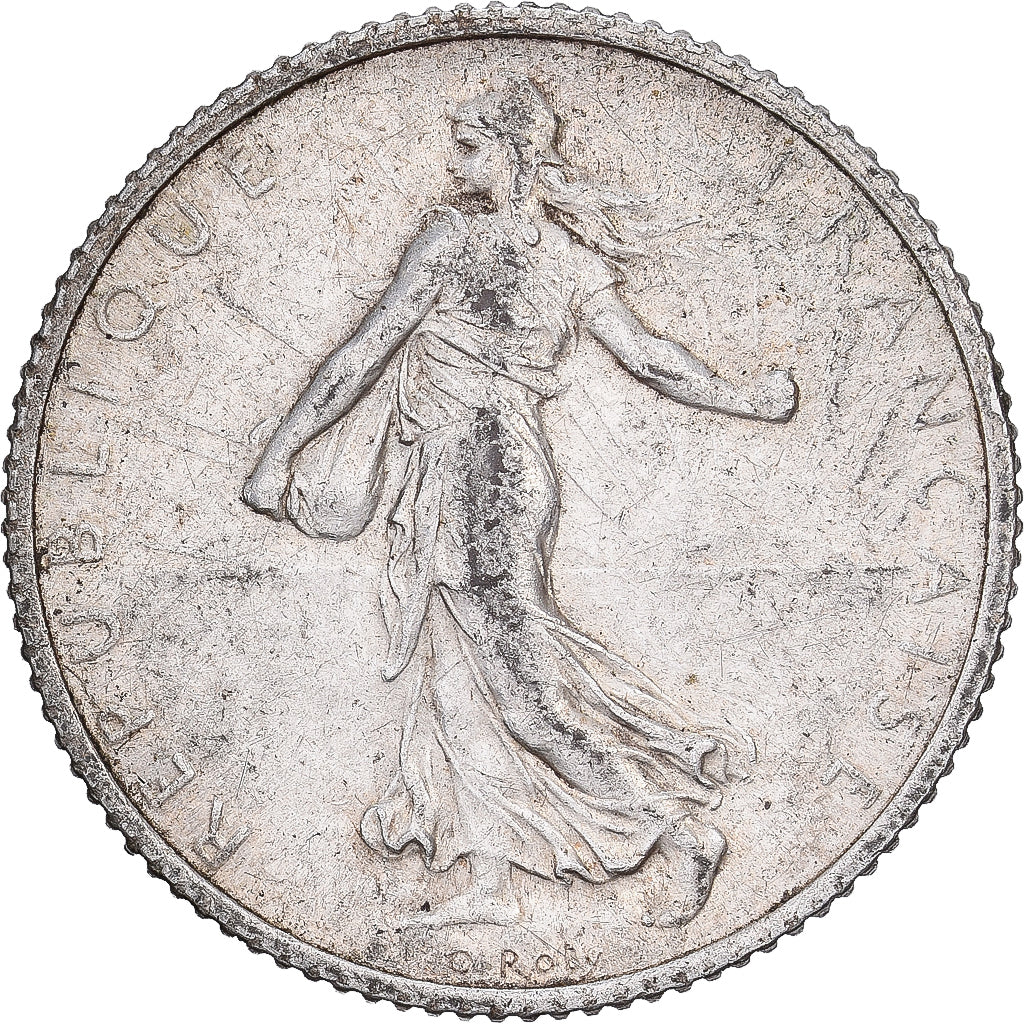 Francia, Franc, Semeuse, 1919, Paris, Plata, MBC+, Gadoury:467, KM:844.1