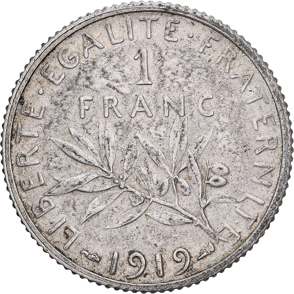 Francia, Franc, Semeuse, 1919, Paris, Plata, MBC+, Gadoury:467, KM:844.1