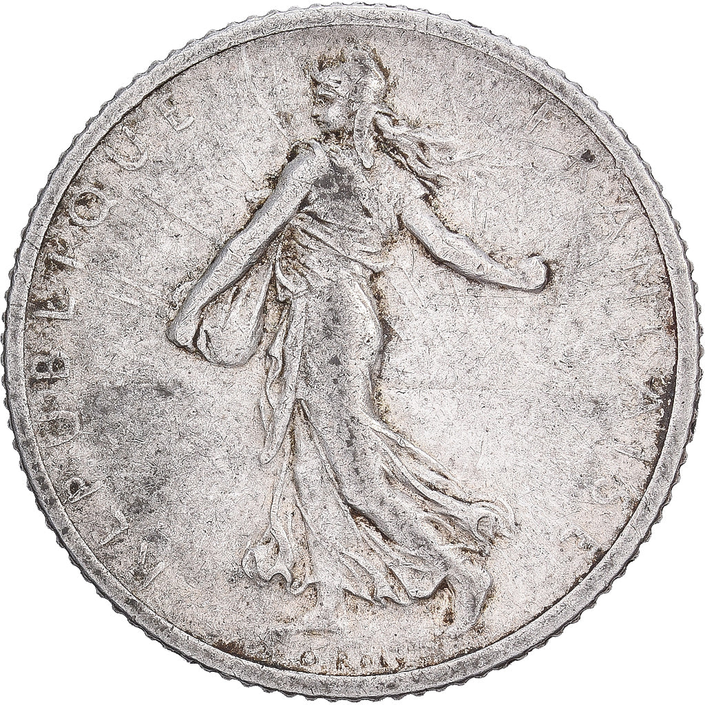 Francia, Franc, Semeuse, 1916, Paris, Plata, BC+, Gadoury:467, KM:844.1