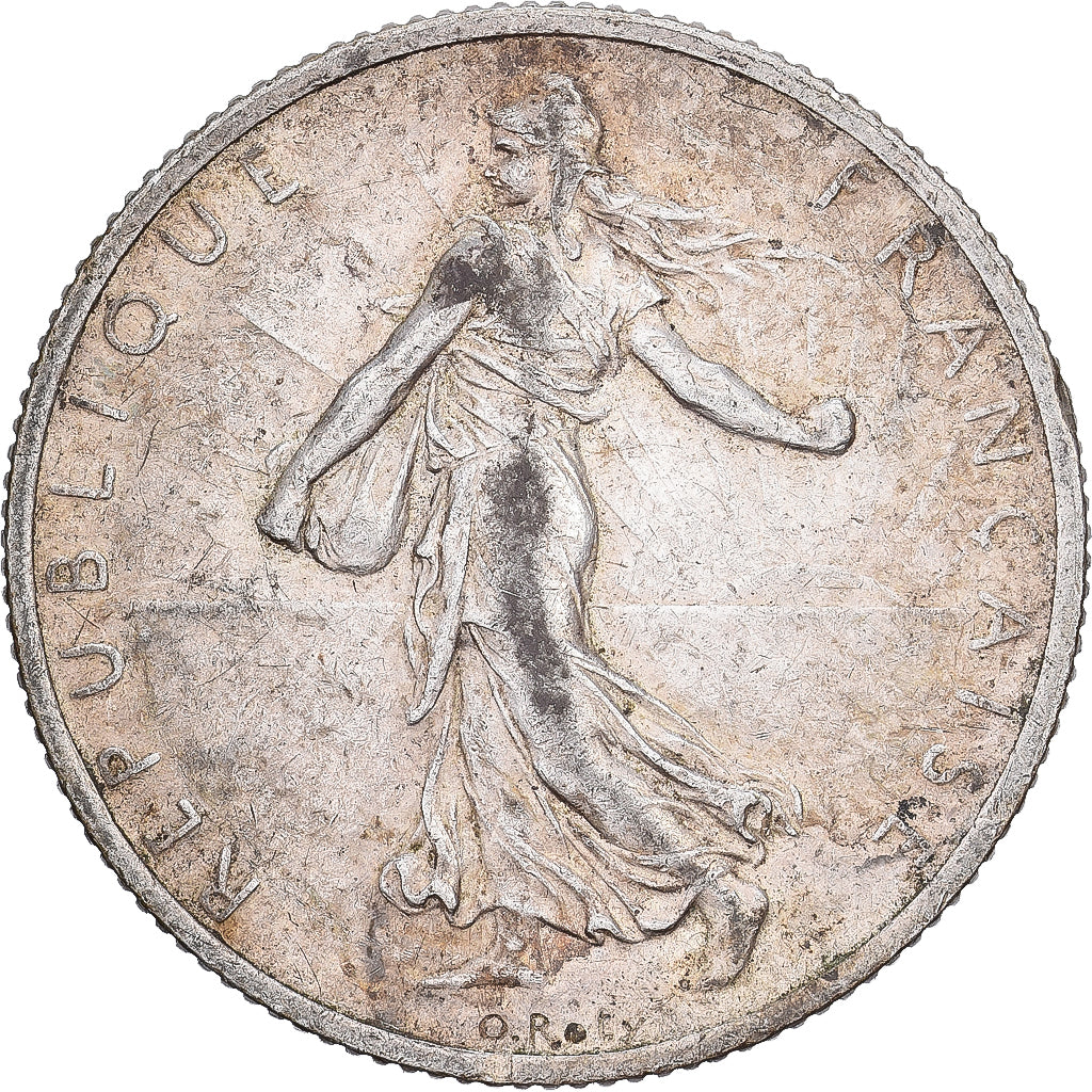 Francja, 2 Francs, Semeuse, 1915, Paris, Srebro, EF(40-45), Gadoury:532