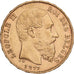 Bélgica, Leopold II, 20 Francs, 20 Frank, 1877, Brussels, Oro, EBC, KM:37