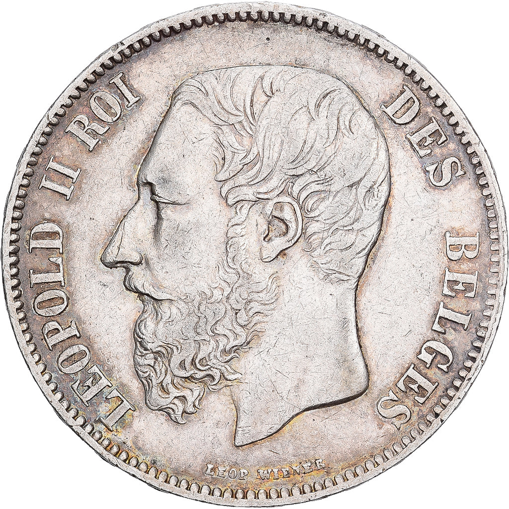 Belgium, Leopold II, 5 Francs, 5 Frank, 1868, Brussels, Silver, EF(40-45), KM:24