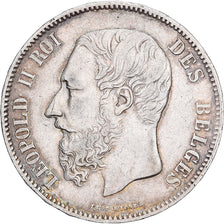Belgium, Leopold II, 5 Francs, 5 Frank, 1868, Brussels, Silver, EF(40-45), KM:24