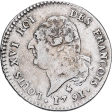 Francia, Louis XVI,1/8 ECU, 15 sols françois, 1791, Paris, 2e sem