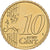 Latvia, 10 Euro Cent, 2014, Stuttgart, Brass, MS(60-62), KM:153