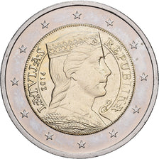 Latvia, 2 Euro, 2014, Stuttgart, Bi-Metallic, MS(60-62), KM:157
