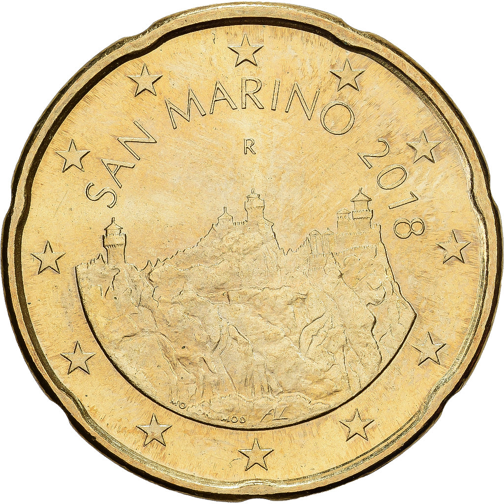 San Marino, 20 Euro Cent, 2018, Rome, BU, Ottone, SPL