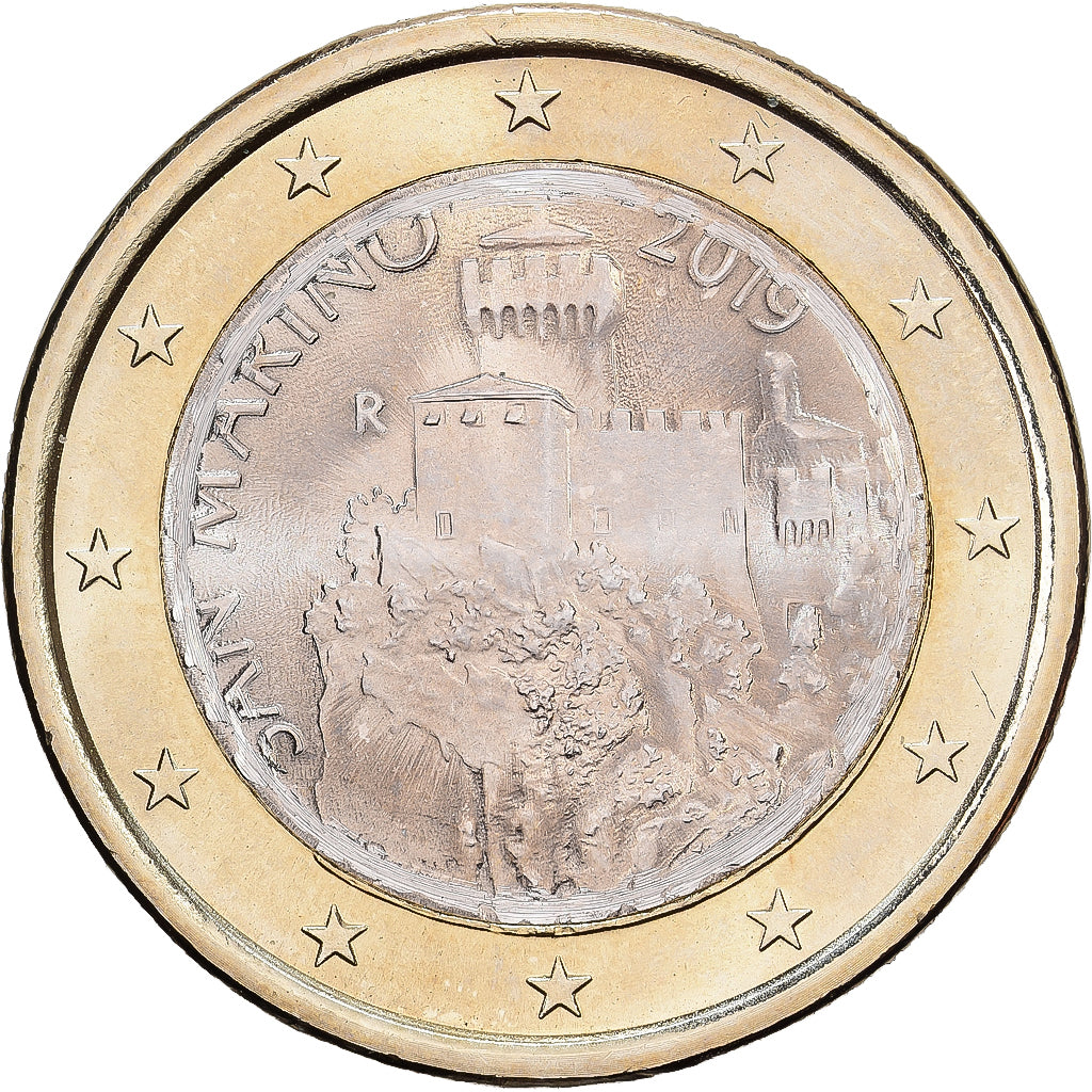 San Marino, 1 Euro, BU, 2019, Rome, Bimetaliczny, MS(63)