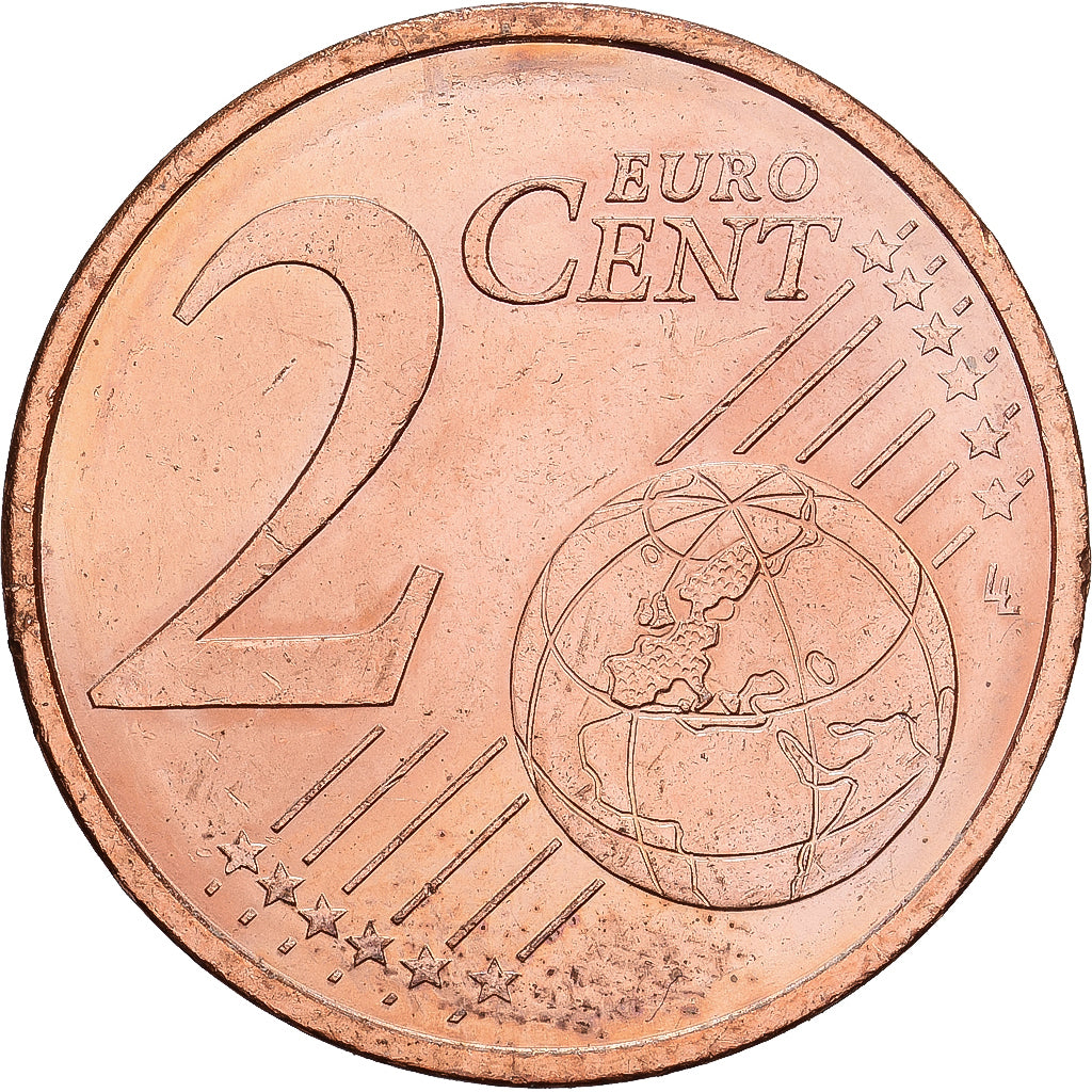 Monaco, Rainier III, 2 Euro Cent, 2001, Paris, Copper Plated Steel, MS(60-62)