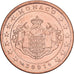 Monaco, Rainier III, 5 Euro Cent, 2001, Paris, Copper Plated Steel, AU(55-58)