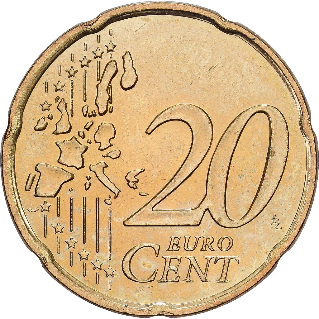 Monaco, Rainier III, 20 Euro Cent, 2001, Paris, Ottone, SPL, Gadoury:MC176