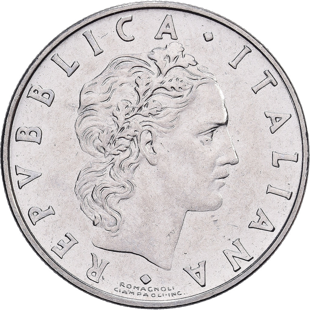 Italy, 50 Lire, 1970, Rome, Stainless Steel, MS(65-70), KM:95.1