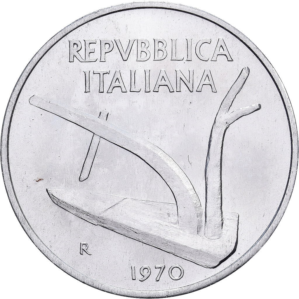 Italien, 10 Lire, 1970, Rome, Aluminium, STGL, KM:93