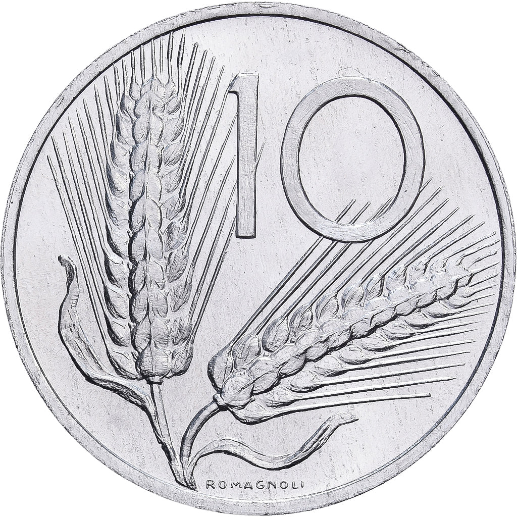 Italien, 10 Lire, 1970, Rome, Aluminium, STGL, KM:93