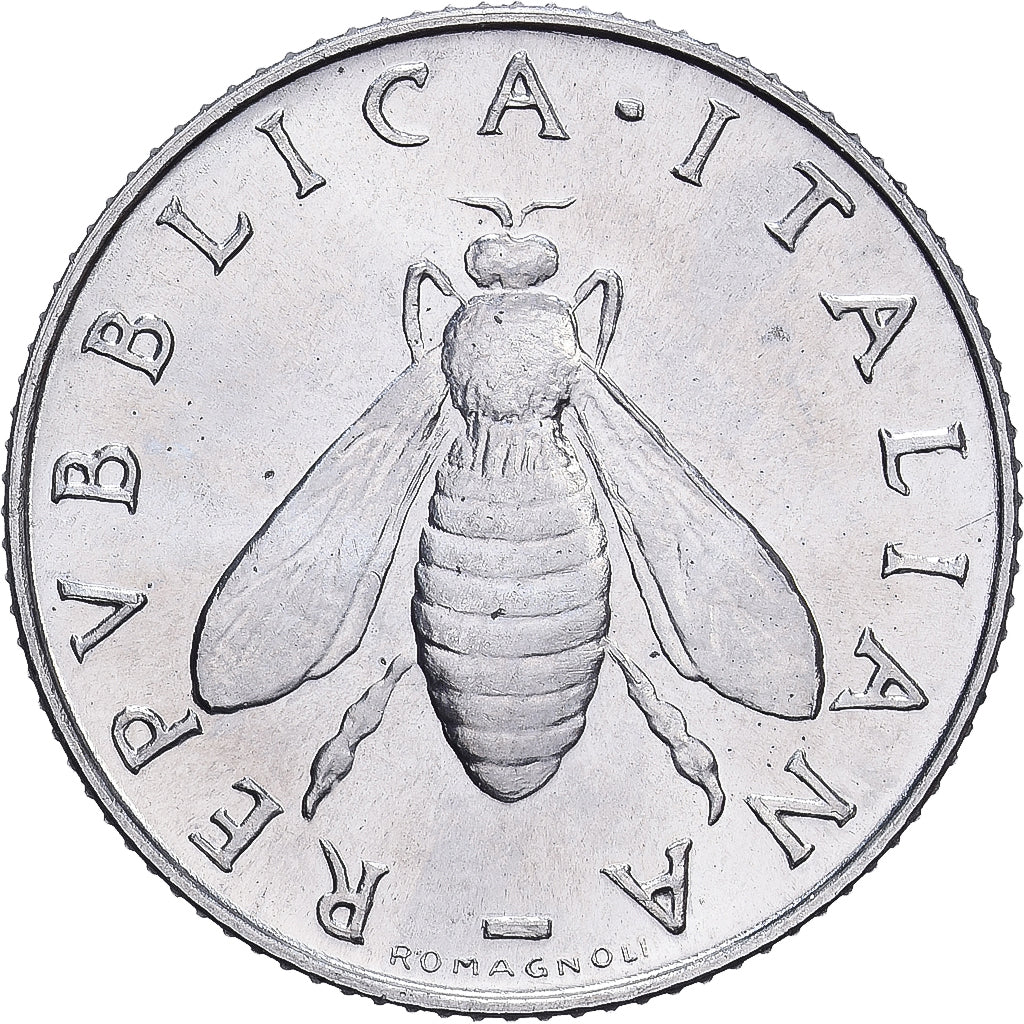 Włochy, 2 Lire, 1970, Rome, Aluminium, MS(65-70), KM:94