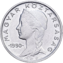 Hungary, 5 Filler, 1990, Budapest, Aluminum, AU(55-58), KM:674