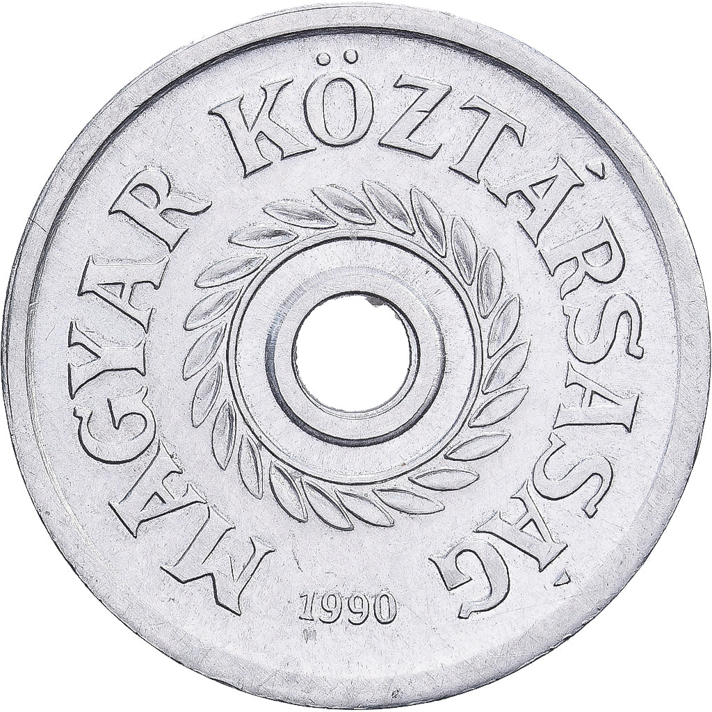 Hungary, 2 Filler, 1990, Budapest, Aluminum, AU(55-58), KM:673