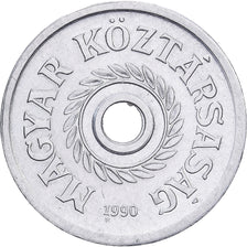 Hungary, 2 Filler, 1990, Budapest, Aluminum, AU(55-58), KM:673