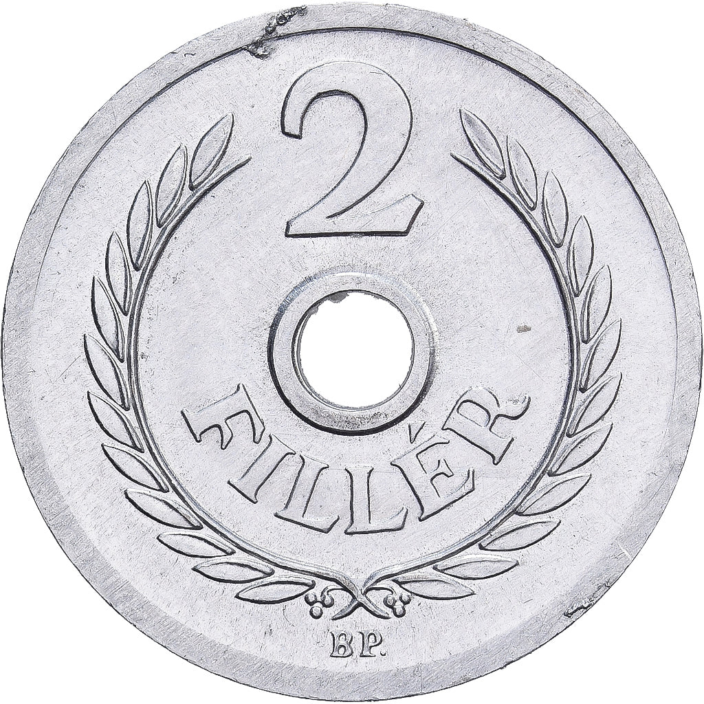 Hungary, 2 Filler, 1990, Budapest, Aluminum, AU(55-58), KM:673