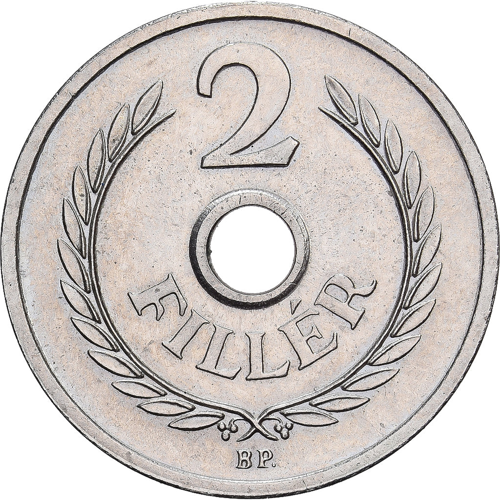 Hungary, 2 Filler, 1967, Budapest, Copper-nickel, AU(55-58), KM:546a