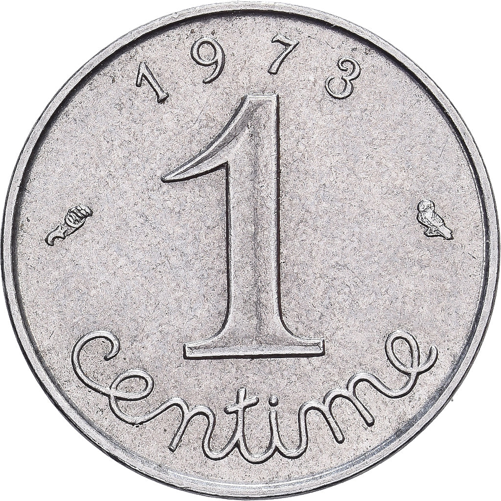 Frankreich, Centime, Épi, 1973, Paris, Stainless Steel, VZ, Gadoury:91, KM:928
