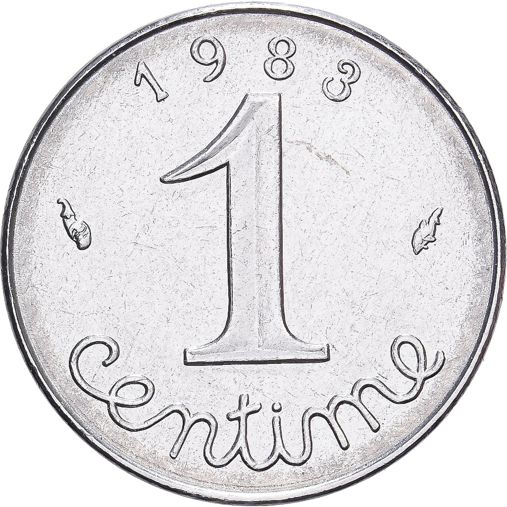 Frankreich, Centime, Épi, 1983, Paris, Stainless Steel, VZ, Gadoury:91, KM:928