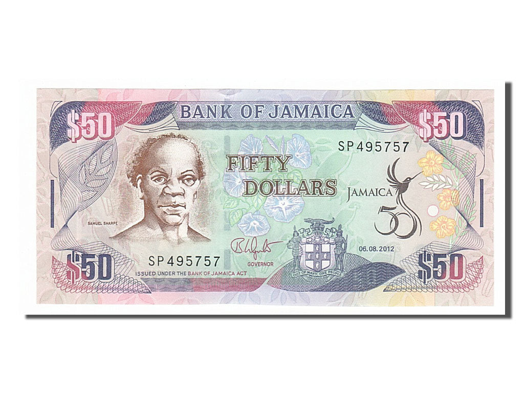 Banknote, Jamaica, 50 Dollars, 2012, 2012-08-06, UNC(65-70)