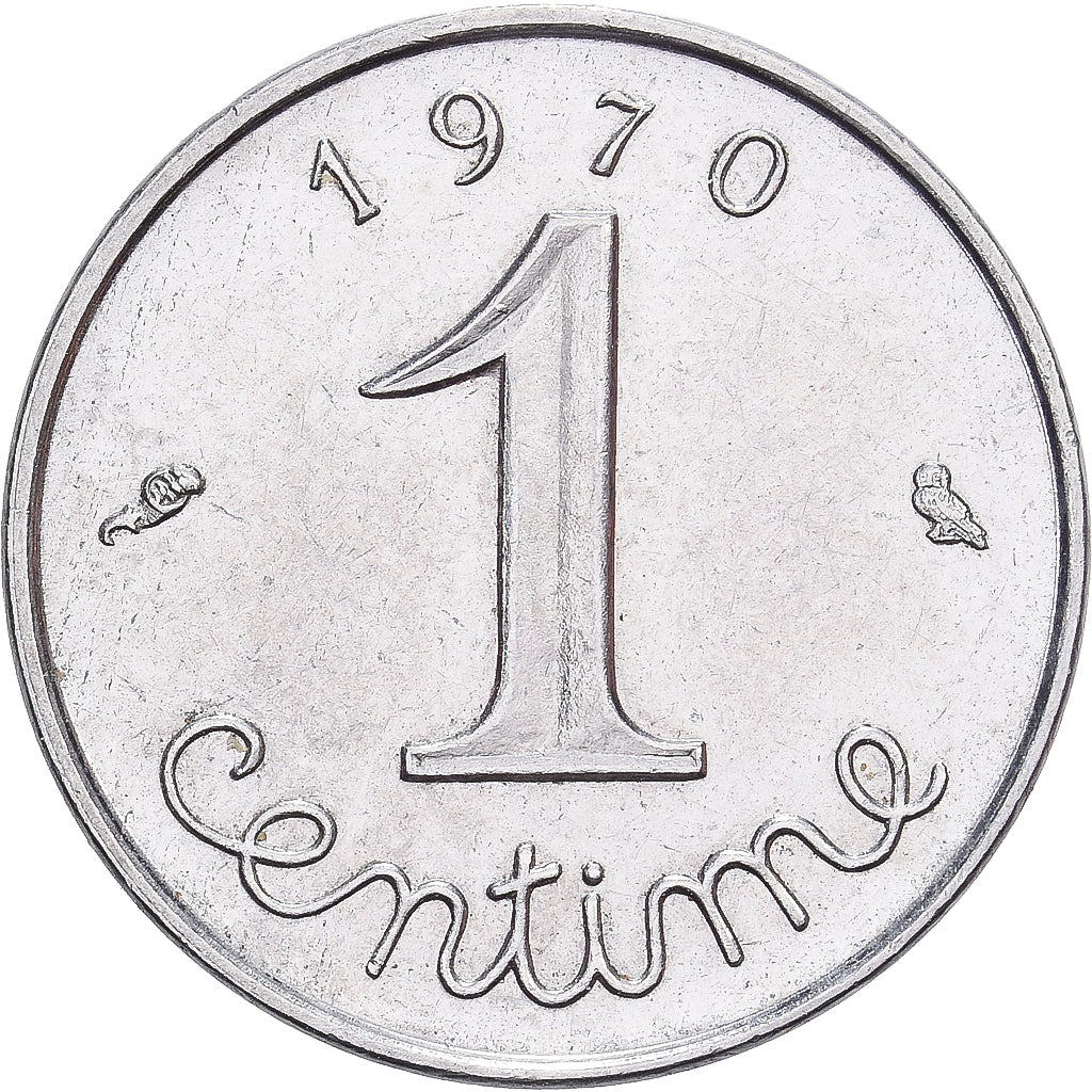 Frankreich, Centime, Épi, 1970, Paris, Stainless Steel, VZ, Gadoury:91, KM:928