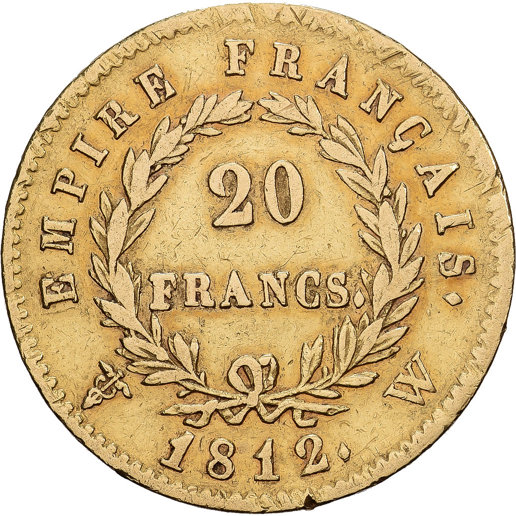 France, Napoléon Ier, 20 Francs, 1812, Lille, Or, TTB+, Gadoury:1025, KM:695.10