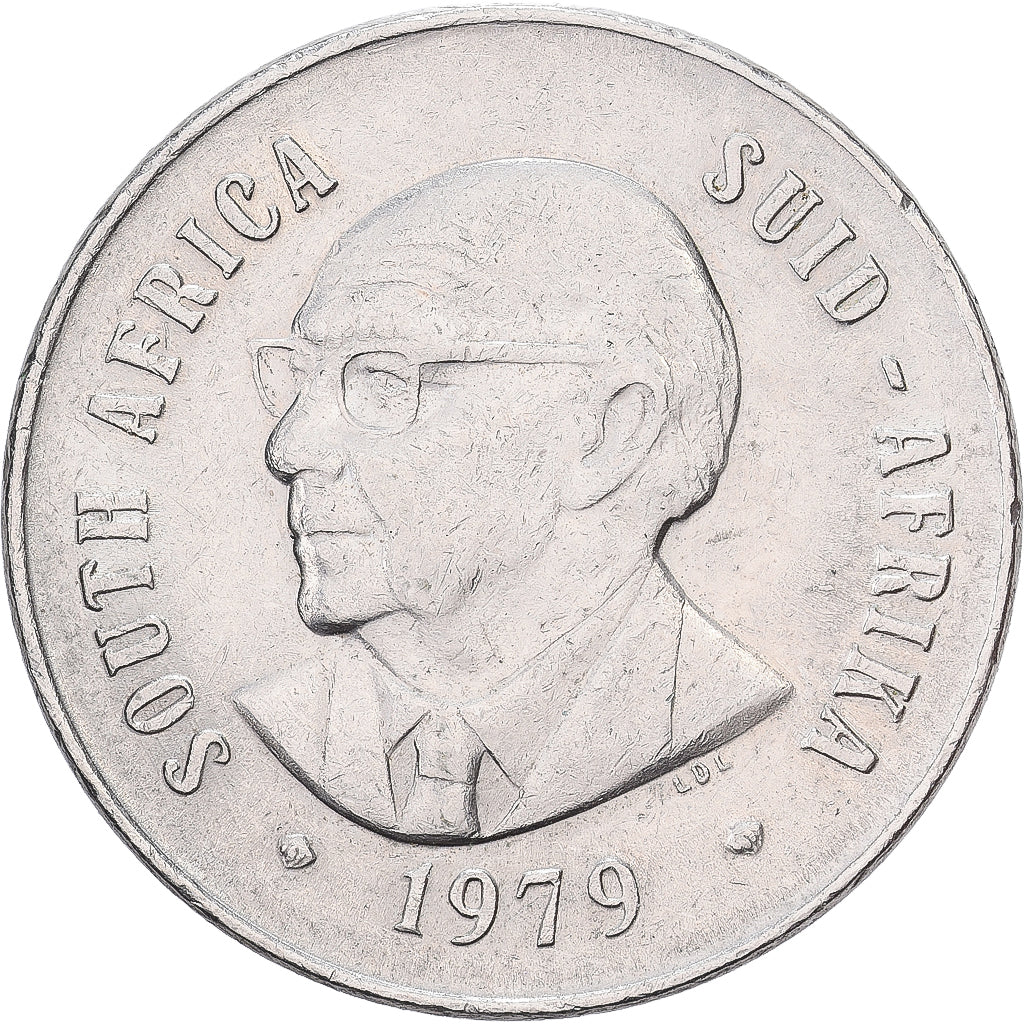 South Africa, 50 Cents, 1979, Nickel, EF(40-45), KM:103