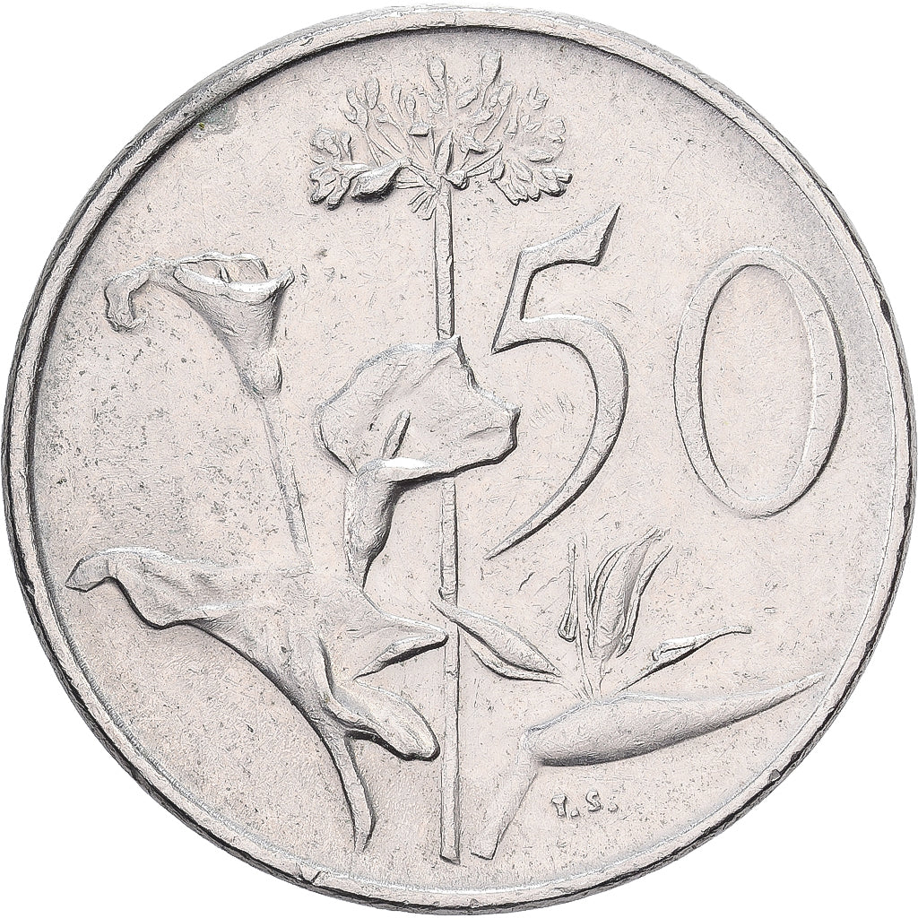 South Africa, 50 Cents, 1979, Nickel, EF(40-45), KM:103