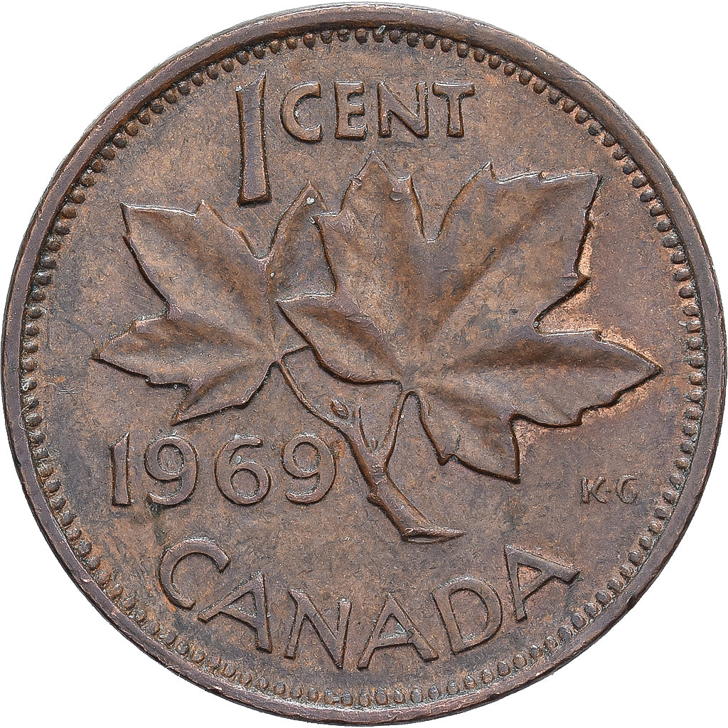 Canadá, Elizabeth II, Cent, 1969, Royal Canadian Mint, Bronze, EF(40-45)