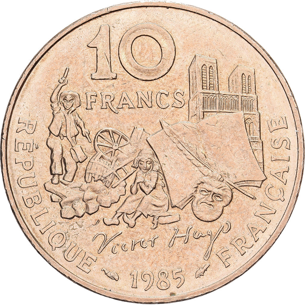 Francia, 10 Francs, Victor Hugo, 1985, Paris, Tranche A, Níquel - bronce, EBC