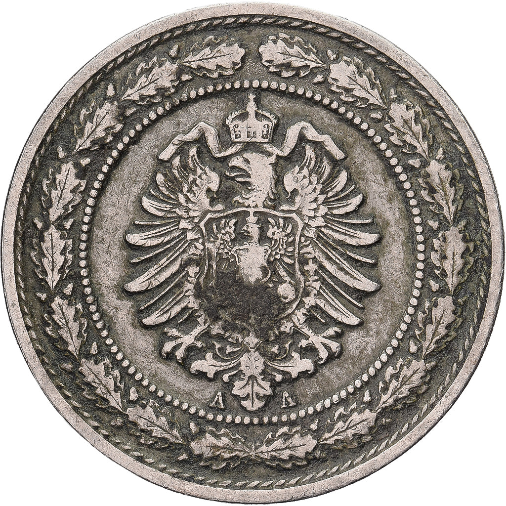 German Empire, Wilhelm I, 20 Pfennig, 1888, Berlin, Copper-nickel, VF(30-35)
