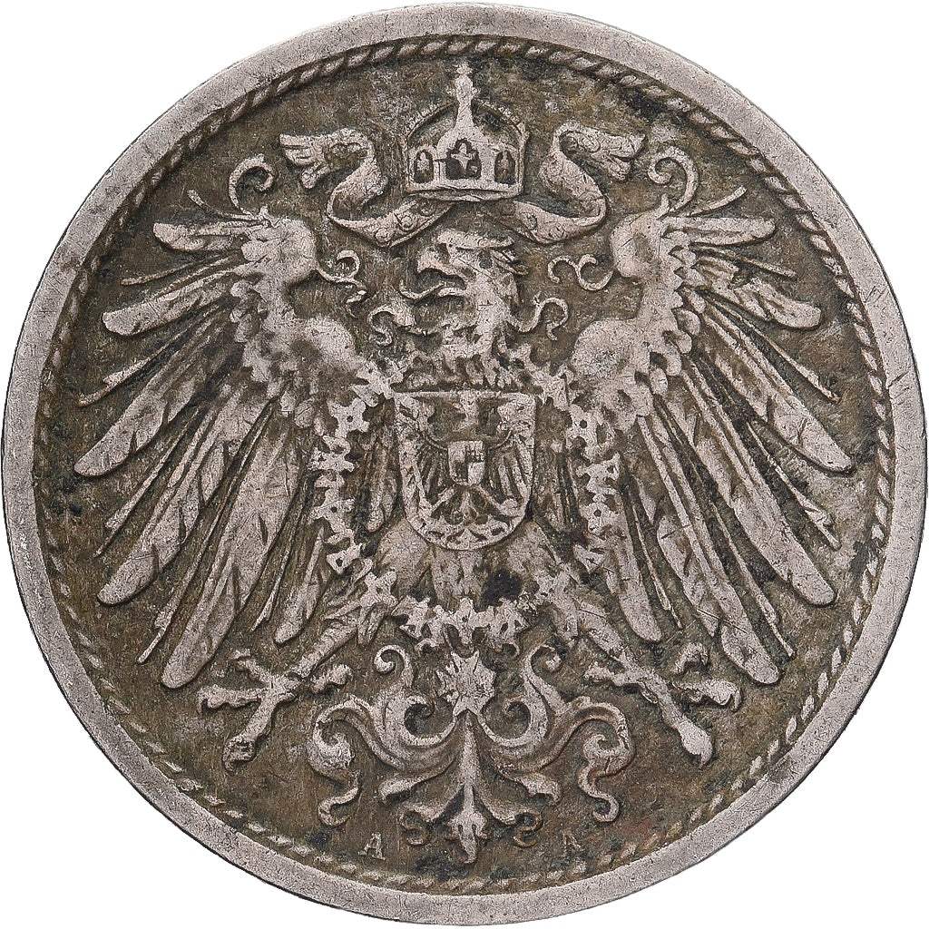 GERMANIA - IMPERO, Wilhelm II, 10 Pfennig, 1914, Berlin, Rame-nichel, MB+, KM:12