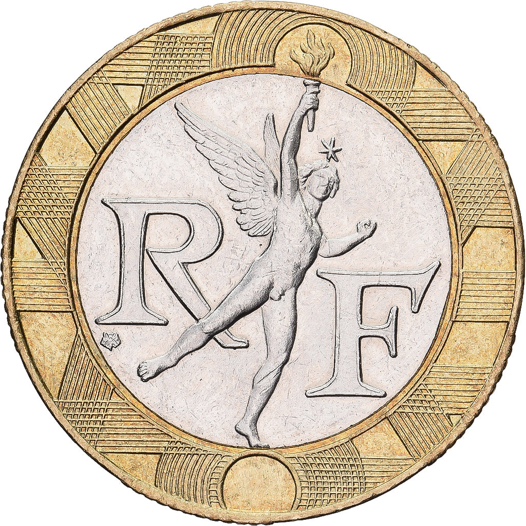 França, 10 Francs, Génie, 1988, Paris, Bimetálico, AU(50-53), Gadoury:827
