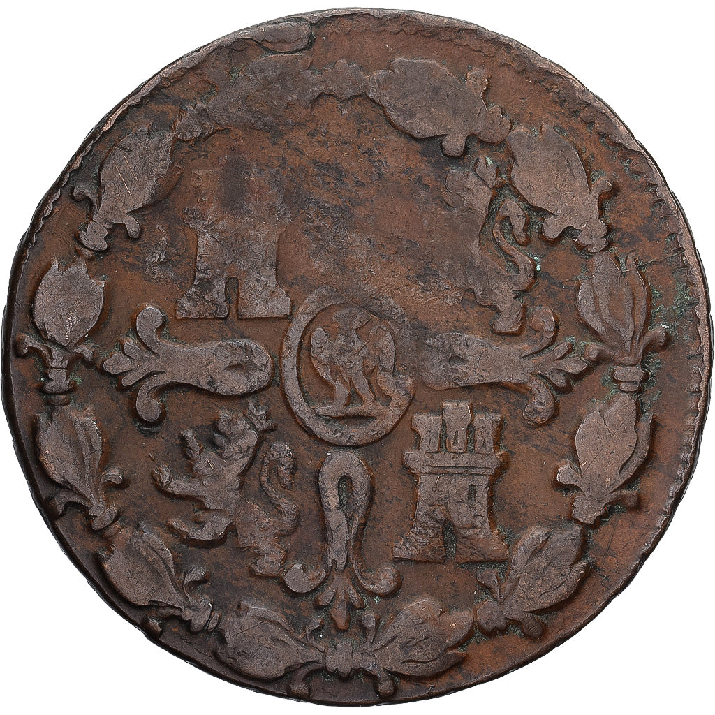 Spain, Joseph Napolean, 8 Maravedis, 1813, Segovia, Copper, F(12-15), KM:450