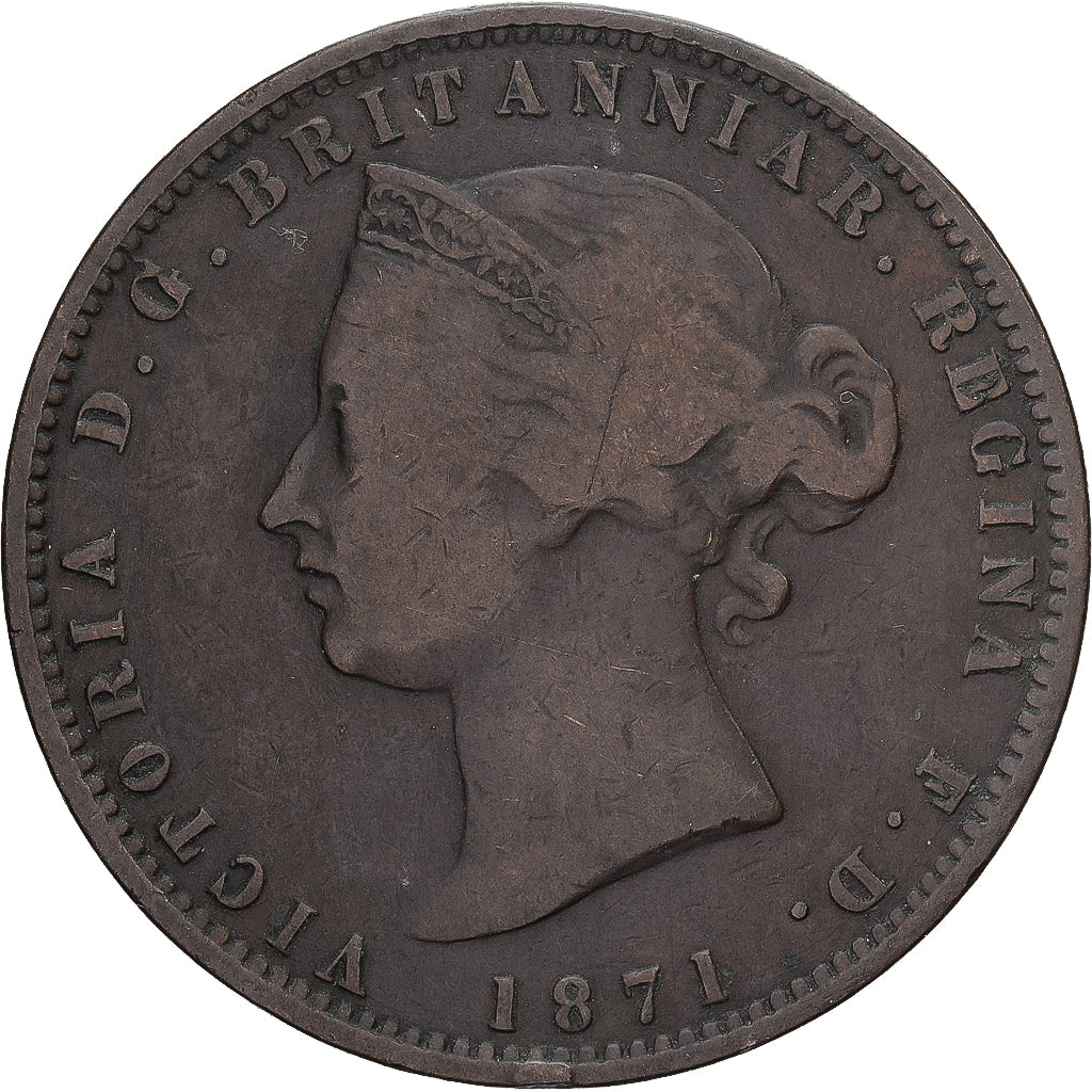 Jersey, Victoria, 1/13 Shilling, 1871, Bronze, TB, KM:5