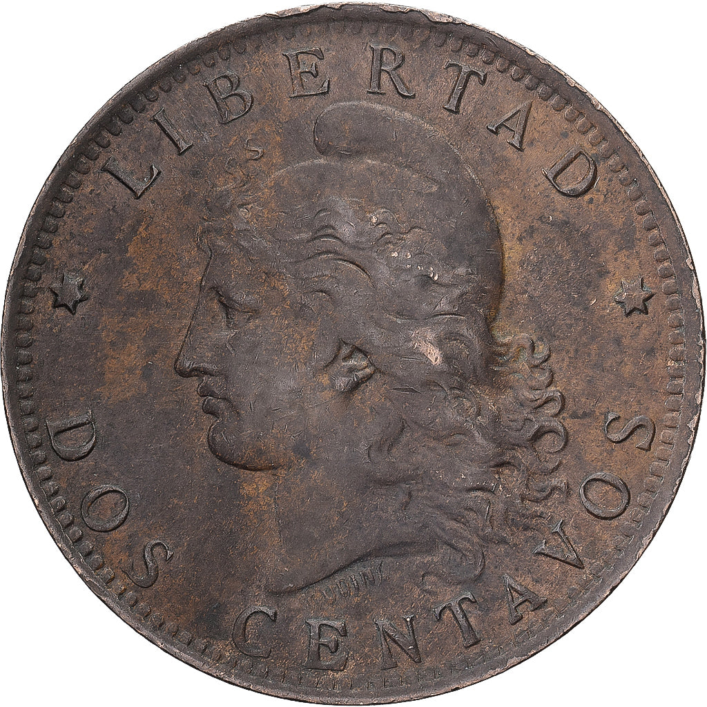 Argentinië, 2 Centavos, 1889, Bronzen, ZF, KM:33